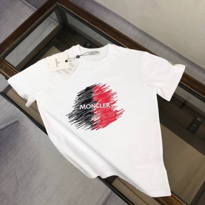 上新款号: M1072 2025早春Moncler 蒙口 官网同款印花图案 双纱纯棉短袖 - 260G双纱纯棉顶级面料 手感柔软 百分百纯棉独家出货 定染硫化黑