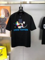 Lv 路易威登2025春夏新款原单男士圆领短袖T恤 专柜同步售卖 爆款高端品质 高版本 Os版型阔版 印胶印花字母Logo图案设计 定制进口双股100%纯棉面料