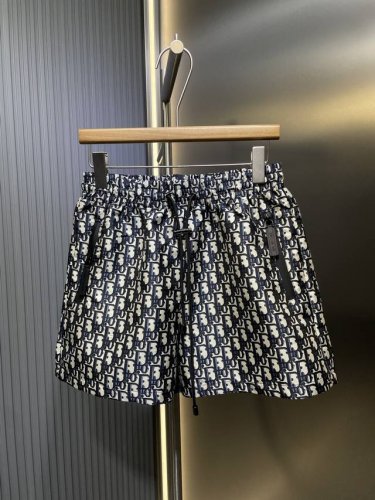 dior 顶级原单 2025Ss Dd早春蓝色塔夫绸提花短裤 Zp22130 这款短裤饰以蓝色 Oblique 印花，回溯 品牌于 1967 年推出的经典图案。