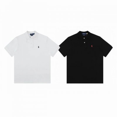 Ralph Lauren polo 拉夫劳伦 经典小马刺绣 Logo 情侣休闲翻领 polo 衫短袖-顶级品质 Color：白色 黑色 Size：S M L X