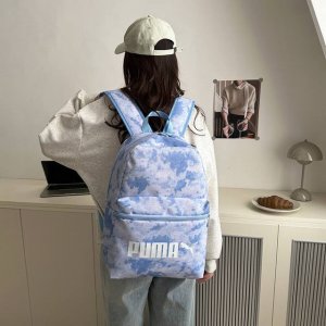 大号 ，小号60，puma彪马 女生小清新休闲双肩包街头潮流个性涂鸦轻便背包校园高中大学生书包 大号尺寸:43×30×18 小号尺寸:36×25×16