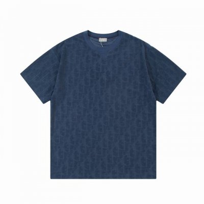 Dior迪奥 Cd字母暗纹提花短袖T恤 Logo标识精致升级，灵感源自八十年代复古 毛巾 原版面料 官方同款 短袖T恤 定制280克同缸染面料 手感非常舒服 春