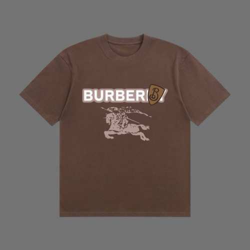 高端品质 Burberry 2025Fall 春夏系列 Logo战马短袖T恤 区别普通印花 定织270G32支双纱纯棉面料 宽松版型 男女同款 Size：S M