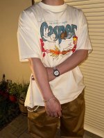 purey Casper鬼马小精灵卡通印花重磅Vintage高街纯棉短袖 情侣款 顶级复刻 前后进口椭圆机数码直喷印花 高端福利好货 潮咖男女闭眼入 优选32支