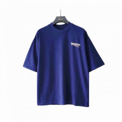 实拍细节图 +尺码表 巴黎世家 Balenciaga可乐海浪撕裂破坏短袖 经典可乐波浪印花 椭圆机进口撕裂浆工艺 激光对位下摆袖口领口磨破 整体印花无牙边 32