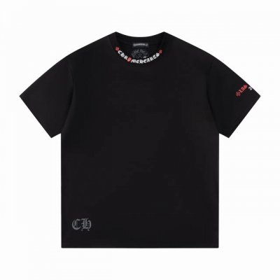 款号T26 克罗心 短袖T恤 男女同款 -采用原版280G100%纯棉面料 柔软舒适 螺纹同缸定染零色差 独家品质区别通货 欢迎对比 -颜色： 黑色 -码数：X