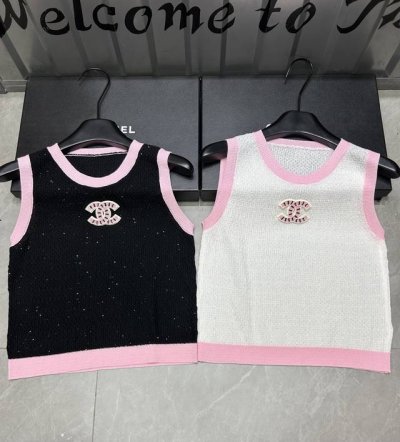新品上线 款号:27597# #香香Logo亮片背心