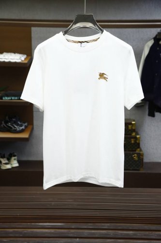 bbr 巴宝莉-2025夏装新款男女同款短袖T恤，！定制专属皮马棉面料，定制原版工艺螺纹，胸前重工字母Logo工艺设计！简约大方，从容百搭，档次极高，完美融入时