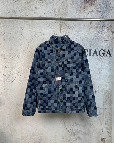 原单 上新 Louis Vuitton丨路易威登 25Ss 新款Logo刺绣 棋盘格牛仔夹克外套- Lv新款棋盘格牛仔，超绝的王炸单品* 采用定制斜纹提花牛仔料
