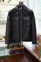 P400 路易威登Lv 官网同款，三标齐全，提前发售！2025春季新款皮衣男士夹克外套，原单三标齐全高端版本！专柜定制面料 透气舒适度高，细节无可挑剔，品牌元素