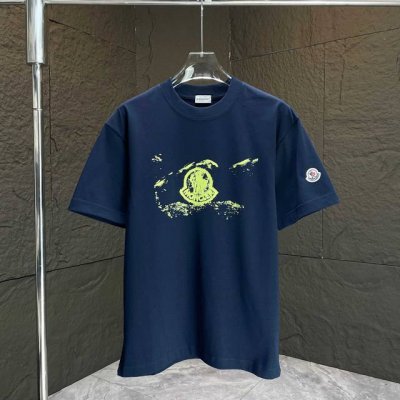 Moncl* 蒙口* 2025春夏新款短袖T恤 重磅纯棉字母Logo 印花 颜色：黑色 白色 安可拉红 夜幕蓝 码数：S M L Xl Xxl