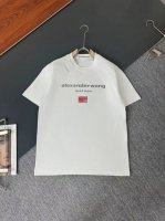 Alexanderwang*亚历山大*Aw 春夏最新款圆领时尚短袖T恤，重克纯棉双纱纯棉面料！贴肤舒适，耐看又好穿，蓝光发泡工艺Logo设计，原厂工艺一丝不苟，