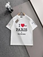 Balenciaga* 2025春夏款上新 原高版本 巴黎世家 面料采用270克高密度纯棉 不变形 不缩水 工艺介绍：双线走位 前面Logo后幅图案 左右袖精品