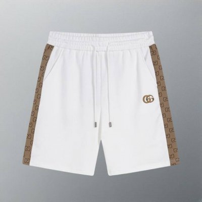高版本 guccl 古驰 Ss新款针织短裤 定制面料 提花针织工艺 刺绣Logo 版型紧致立体 直条纹拼接 定制裤绳五金质感强 顺滑 上身舒适透气 凹凸有型的立