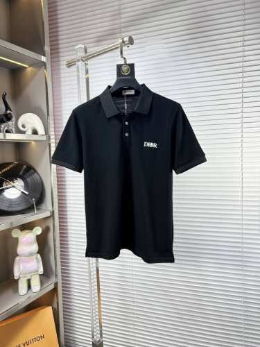 Dio*迪奥 Ss25早春新款翻领polo衫 高品质珠地棉材质 雍容华贵的品牌风格，260克重 客供进口面料 做出来的衬衫也是版型垂顺挺括，并且还抗皱抗起球，贴