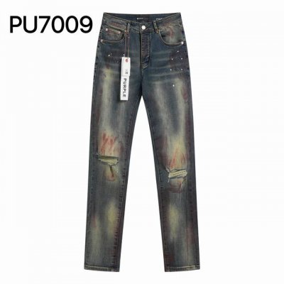 编号pu7009 purple Brand修身小脚弹力牛仔裤