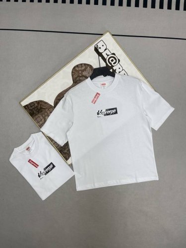 Supreme Ss25 Week7 迈阿密开业限定 Miami Box Logo Tee 迷彩Logo印花百搭短袖T恤 男女同款 白色 面料：240G双纱面料