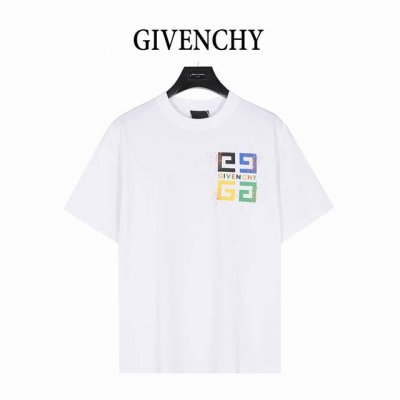 givenchy 纪梵希 25Ss 宫格彩色泼墨印花短袖T恤 定制260G水洗精梳棉棉面料 手感非常细腻柔软舒服 潮流宽松T恤 一件简简单单就让你变时髦的T恤