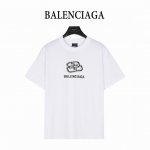 balenciaga 巴黎世家 25Ss 锁扣烫银压字母压胶短袖T恤 面料采用高克重260G重精梳棉 定制1:1螺纹 面料舒适亲肤无异感 制定染面料 纺织密度高