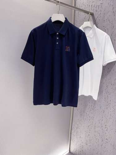 H~Logo字母刺绣短袖polo衫 夏季新款 选用优质珠地网眼棉 网眼颗粒密实、细腻饱满、润和有光泽感.. 门襟三粒扣、经典橙色H-Logo字母标识融合刺绣图案