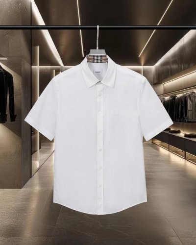Bur 巴宝莉 Burberry爆款来袭 府绸款格纹弹力棉府绸短袖衬衫系列 2025Ss官网新款短袖 衬衫 衬衣 精美工艺 高端版本 专柜定制面料 透气舒适度高