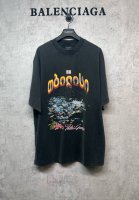 balenciaga 巴黎世家顶级版本 官网品质 25Ss新款 Tbilisi 复古款褪色字母白墨直喷印花短袖T恤 全棉面料260G双纱精梳纯棉 采用巴黎定制纯