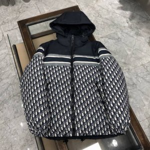 dior迪奥男女同款最新专柜同款 可双面穿 羽绒服，今年主流满印Oblique，高街百搭款外套 高纯度90%绒！ 超级无敌好看又保暖，细节设计，不会显得整体造型