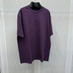 p180 1V 新色 树莓紫 钢印浮雕T恤 面料定织定染40S/2 双股光柔棉平纹 克重200G 无尘蚀毛工艺处理 对Y版定染面料 配套40S单股精梳棉280G