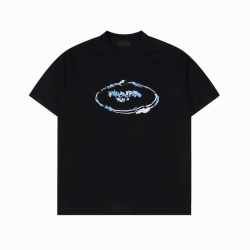 prada 普拉达25Ss重叠Logo字母刺绣短袖T恤 Size:Xs-L