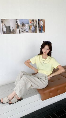 爆款上新#S-Xxl 时尚舒适亚麻休闲奶奶裤