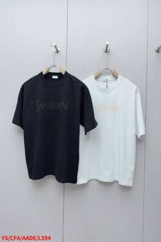 L594 Asacne Studios 夏季新款重工刺绣Logo粉色短袖T恤 宽松版型 男女同款 尺码：S-Xl 三标齐全 高版本 隔天