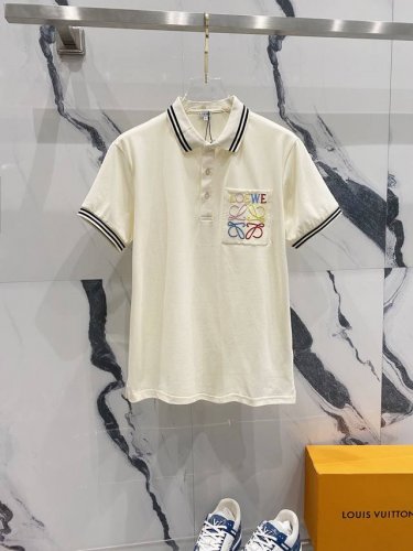 Loewe 罗意威 翻领polo衫 七彩字母图腾刺绣Logo口袋设计 官方同步 商务首选 时尚个性 百搭潮流 纯原品质 原版面料 吊牌 领标 水洗麦 三标齐全