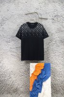 款号：Y114 Louisvuitton路易威登270克圆领短袖T恤 星空渐变字母Logo印花标识料采用 %进口棉！高密度进口270克重面料 高温染色 后定而成