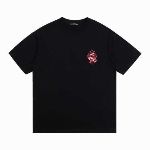 上新 高版本 chrome Hearts 克罗心 蛇年限定刺绣短袖 蛇年限定系列 Ch 克罗心 采用万针刺绣盘绳工艺 情侣款短T 百看不腻的高级简约风格 高级气