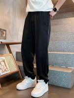 96103休闲裤 季度 2025夏款 尺码 M-5Xl 版型 直筒休闲裤 工艺 后幅口袋洗水刺绣装饰本布定标 定制Logo 简约时尚