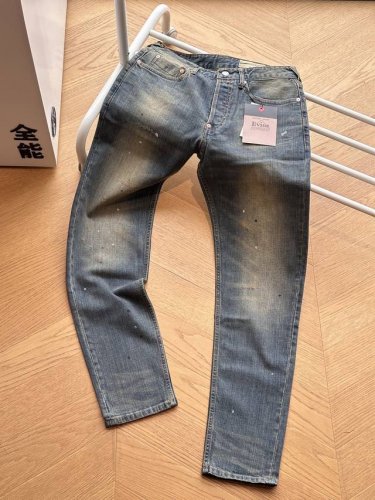 供 Evisu福神 25Ss 油漆泼墨 贴布海鸥牛仔裤 30-36 X猫在售 0，早春新款水洗丹宁赤耳牛仔裤，贸易公司渠道稀出，每个男生必备一条的时尚牛仔裤装，