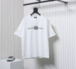 p180 Balenciaga/巴黎世家 25Ss 火焰双B字母印花短袖 采用260克精梳棉面料，全棉螺纹，面料洗水，手感柔软，透气舒适。前幅小标字母设计，后背