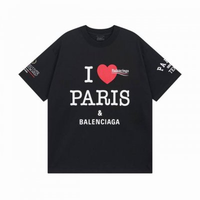Balenciaga 巴黎世家2025 Ss Love paris& Balenciaxx爱心艺术印花短袖T恤 本市场No.1的质量 真正天花板品质 全部原版开