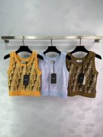 Fe*25夏季新款最新系列针织背心 满身经典老花双F字母提花针织 优雅气质时髦休闲 版型经典百搭显瘦 3色尺码Sml T226B