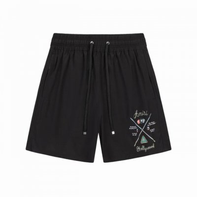 dk021# ,Amiri印花Logo，清凉爽肤休闲运动沙滩裤，颜色：黑色，尺码：S M L Xl
