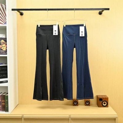上新， 款号25145 Lululemon 露露乐檬开叉瑜伽喇叭裤天花板 高收腰腹提臀亲肤 健身裤 原厂来货！真正的强货来袭！不可错过的一款！ Logo高级感！