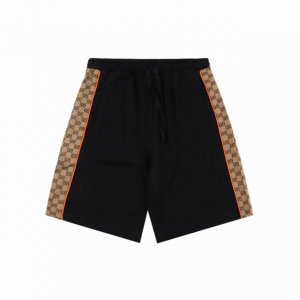 gucci古驰 Gc 25Ss 提花拼接针织短裤 轻奢主义 男女日常通勤穿搭必备单品 正确版本随意对比 详细特征 大身采用360克纯棉双纱鱼鳞毛圈面料 拼接部分