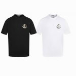上新款号 M1081 2025早春Moncler 蒙口 官网同款印花图案 双纱纯棉短袖 - 260G双纱纯棉顶级面料 手感柔软 百分百纯棉独家出货 定染硫化黑无