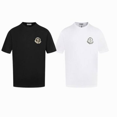 上新款号 M1081 2025早春Moncler 蒙口 官网同款印花图案 双纱纯棉短袖 - 260G双纱纯棉顶级面料 手感柔软 百分百纯棉独家出货 定染硫化黑无