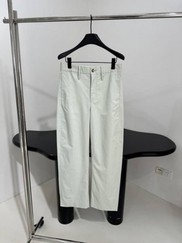 新品休闲直筒裤 水洗直筒版型 纽扣拉链开合 都市休闲松弛感 百搭款 修饰腿型 薄荷绿 Sml