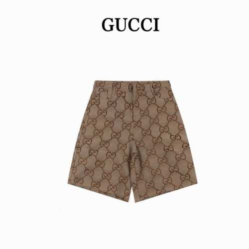 gucci古驰Gc 25Ss 直筒大提花皮标短裤 轻奢主义 男女日常通勤穿搭必备单品 详细特征 原材料高密度全副提花工艺面料 激光定位裁剪工艺 定制原版黄铜Lo