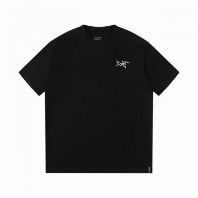 arc'teryx 始祖鸟春夏新款胸前印花Logo短袖T恤 始祖鸟字母Logo印花，高端32S双纱280克面料重磅面料，定制拉架罗纹同缸同染。包装袋，主标，洗水