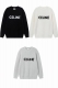 现货 Ce01 Celine 赛琳 圆领字母Logo竖纹中长款毛衣 针织衫男女同款 颜色 : 黑色 奶白色 浅灰色 码数Smlxl