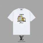 Louis vuitton 路易威登] 2025FW春夏新款 lv字母印花短袖T恤 300克双纱26支纯棉面料 四标齐全 带logo包装袋+雪梨纸 男女同款 颜