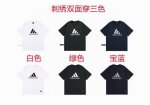 刺绣双面穿三色 白色 宝蓝 绿色 Balenciaga 巴黎世家联名Adidas阿迪 经典Logo组合刺绣 正反双面穿 短袖T恤 本市场No.1的质量 真正天花